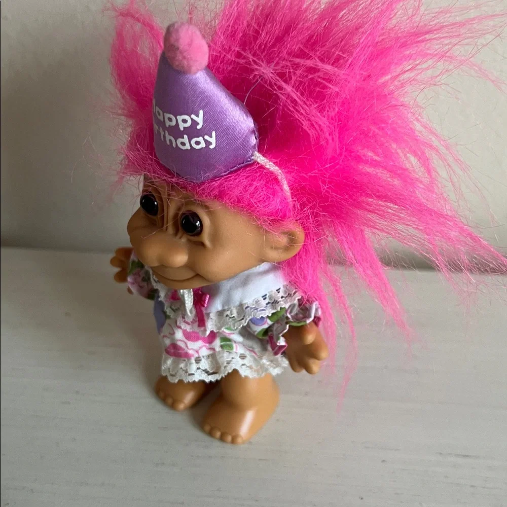 1990’s Russ Happy Birthday Troll Doll with Birthday Hat